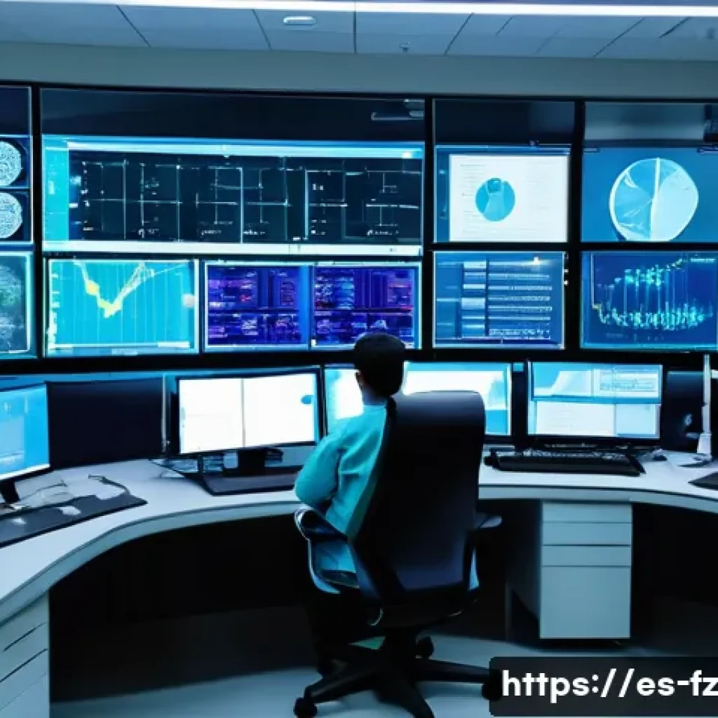 지식 합성 기술을 활용한 혁신 사례 - A modern hospital control room bustling with diverse medical professionals, including doctors and da...