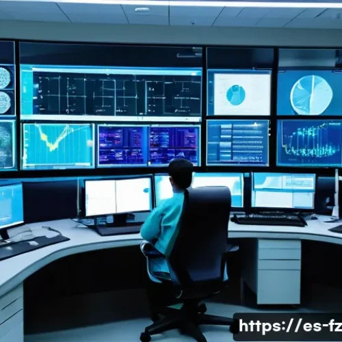 지식 합성 기술을 활용한 혁신 사례 - A modern hospital control room bustling with diverse medical professionals, including doctors and da...